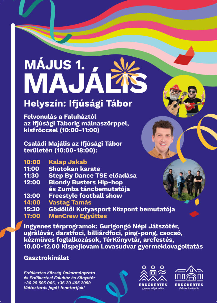Erdőkertes MÁJUS 1 MAJÁLIS A4 2025