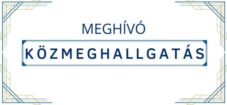 KÖZMEGHALLGATÁS – MEGHÍVÓ
