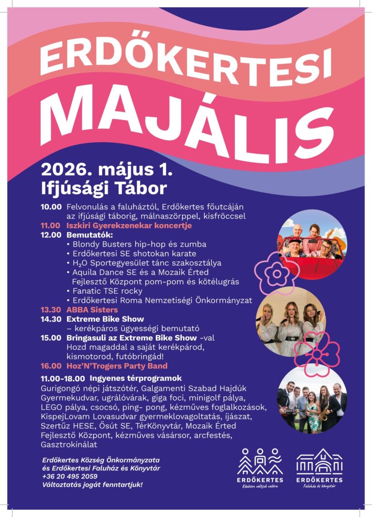 MAJÁLIS ERDŐKERTESEN – ÜNNEPELJÜNK EGYÜTT MÁJUS 1-JÉN!