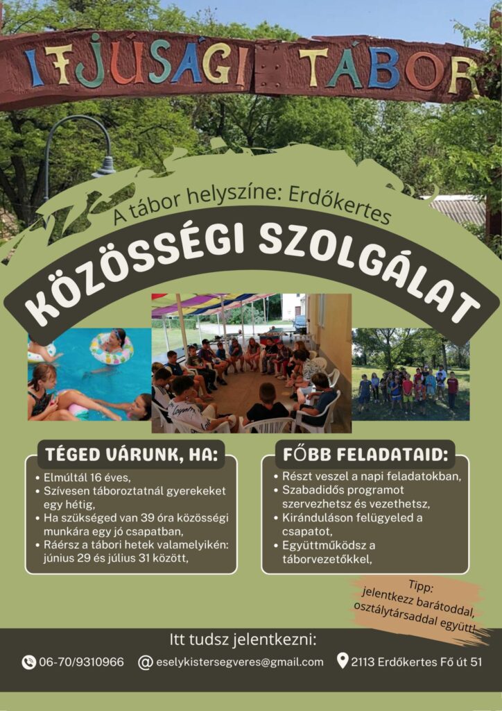 KÖZÖSSÉGI SZOLGÁLATI LEHETŐSÉG